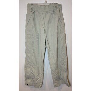 Athleta Trekkie High Rise Parachute Wide Leg Pants Zipper Ankle Light Green 12